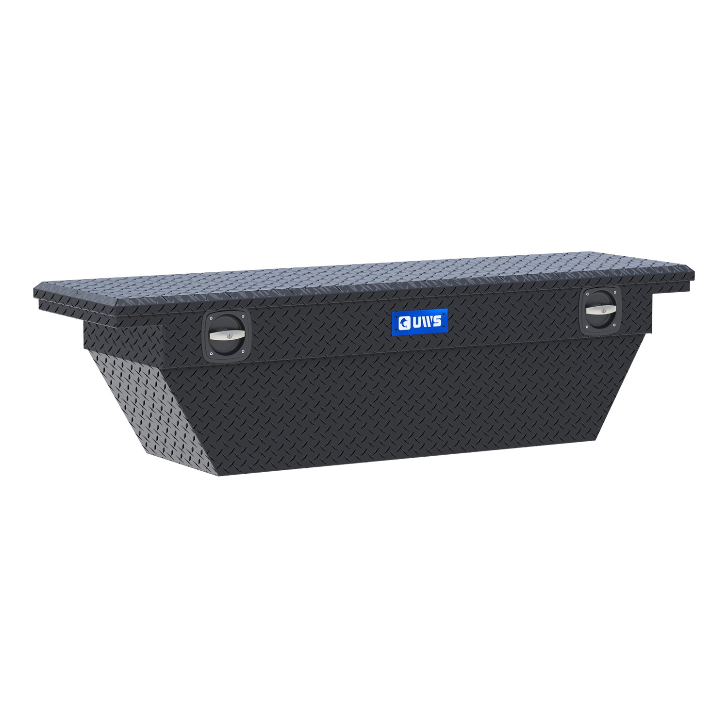 UWS SLD-69-A-LP-MB Matte Black Aluminum 69in. Deep Angled Secure Lock Truck Tool Box with Low Profi