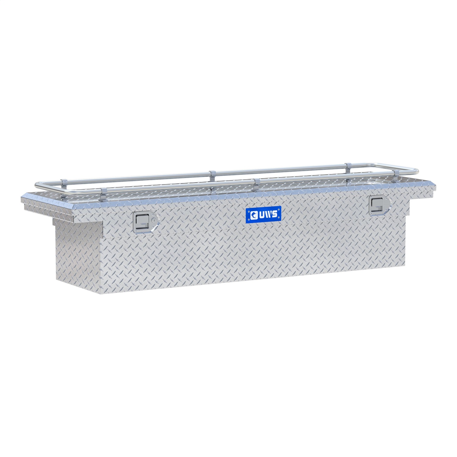 UWS TBS-69-LP-R Bright Aluminum 69in. Crossover Truck Tool Box with Low Profile/Rail