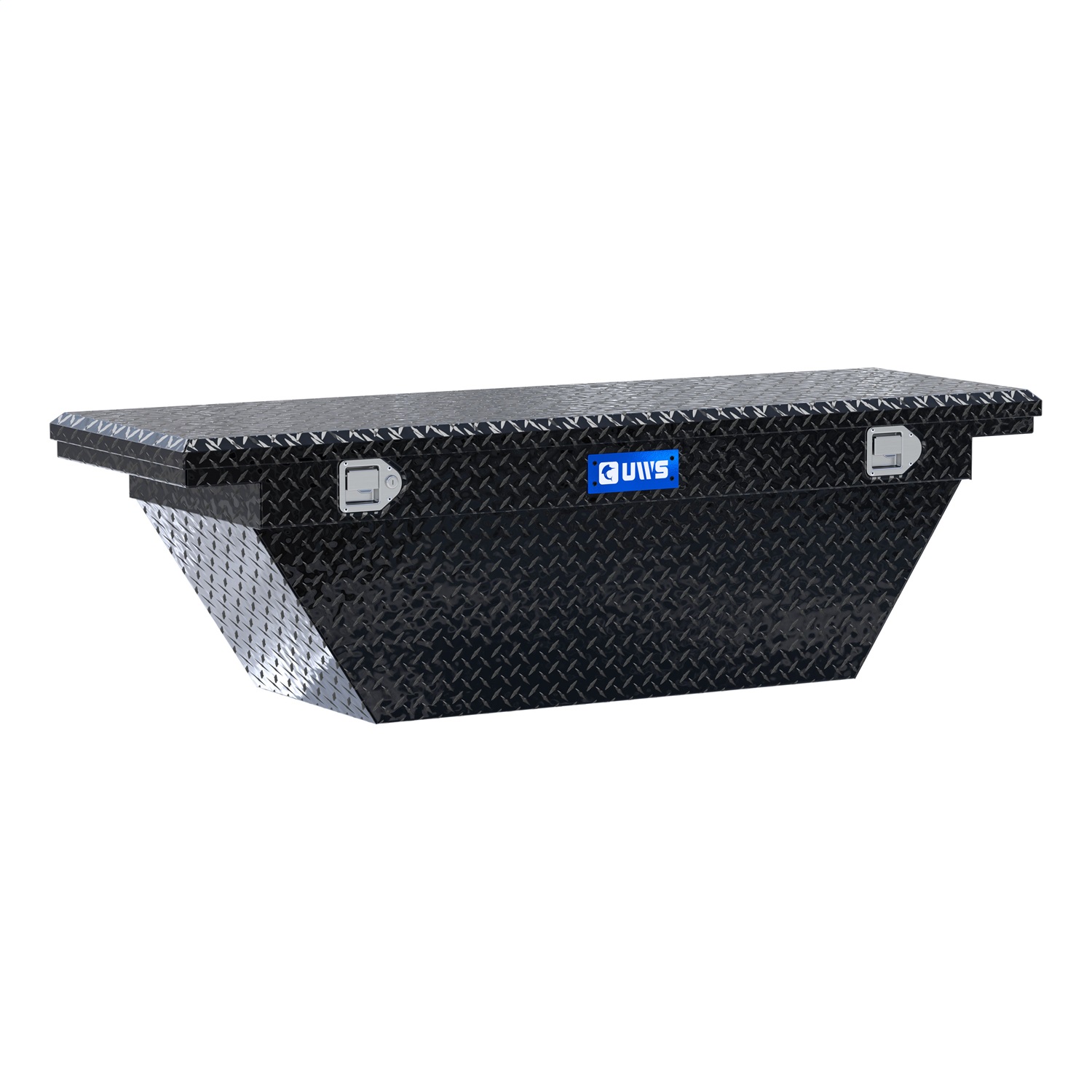 UWS TBSD-63A-LP-BLK Gloss Black 63in. Deep Angled Truck Tool Box; Low Profile (LTL Shipping Only)
