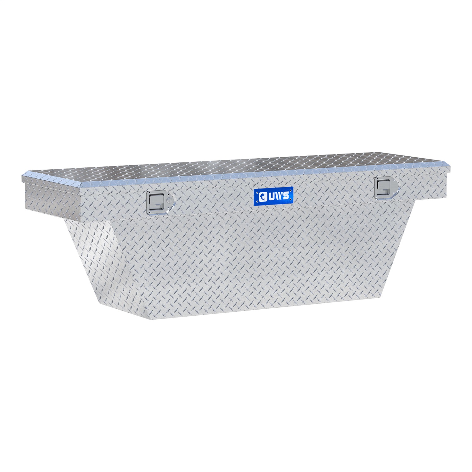 UWS TBSD-63A Bright Aluminum 63in. Deep Angled Crossover Truck Tool Box (LTL Shipping Only)
