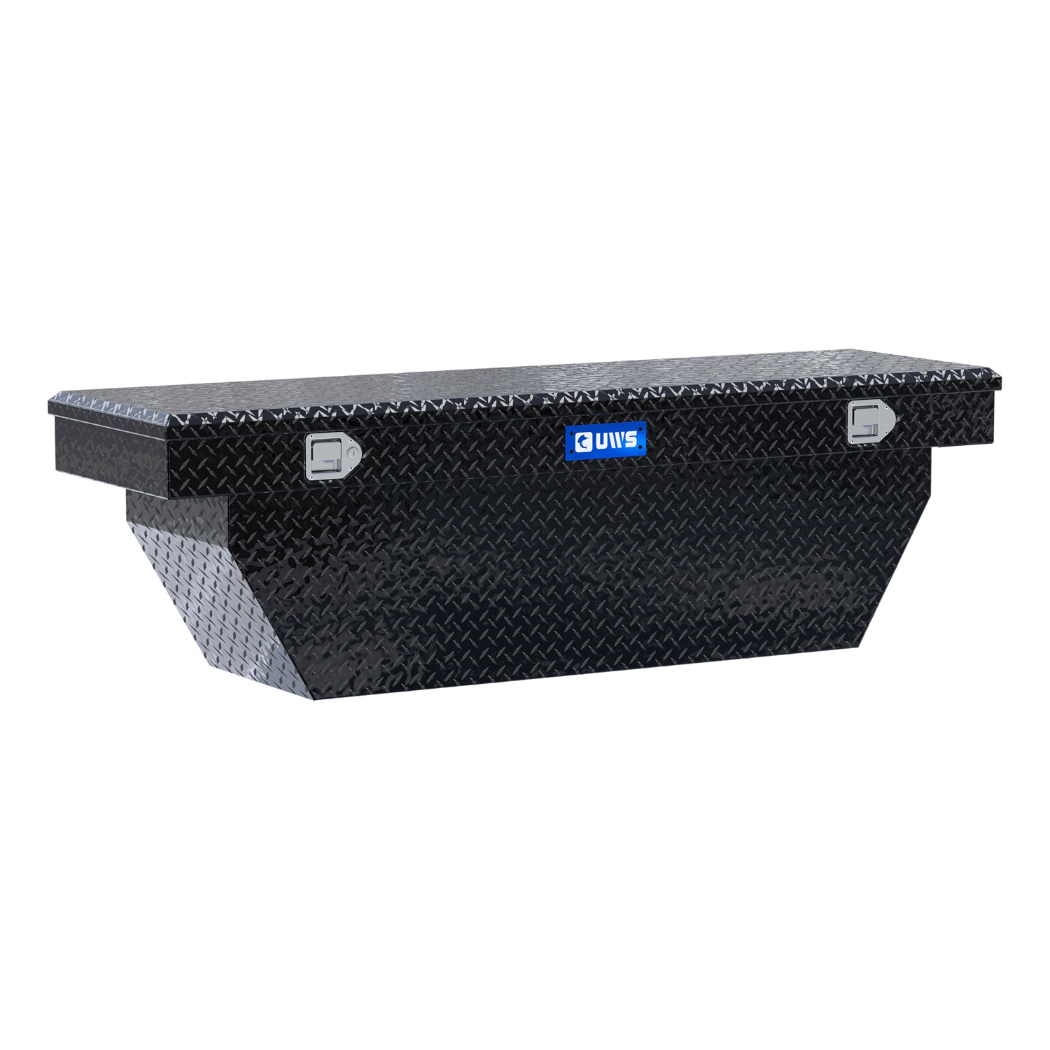 UWS TBSD-69-A-BLK Gloss Black Aluminum 69in. Deep Angled Crossover Truck Tool Box
