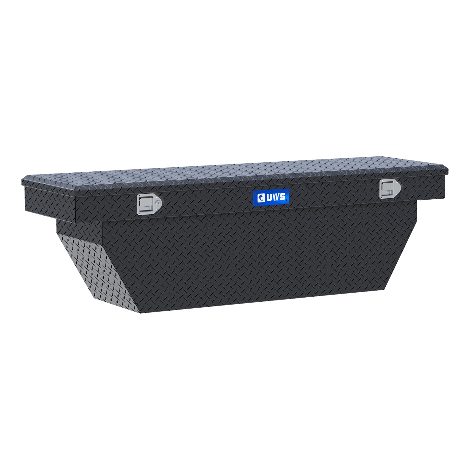 UWS TBSD-69-A-MB Matte Black Aluminum 69in. Deep Angled Crossover Truck Tool Box