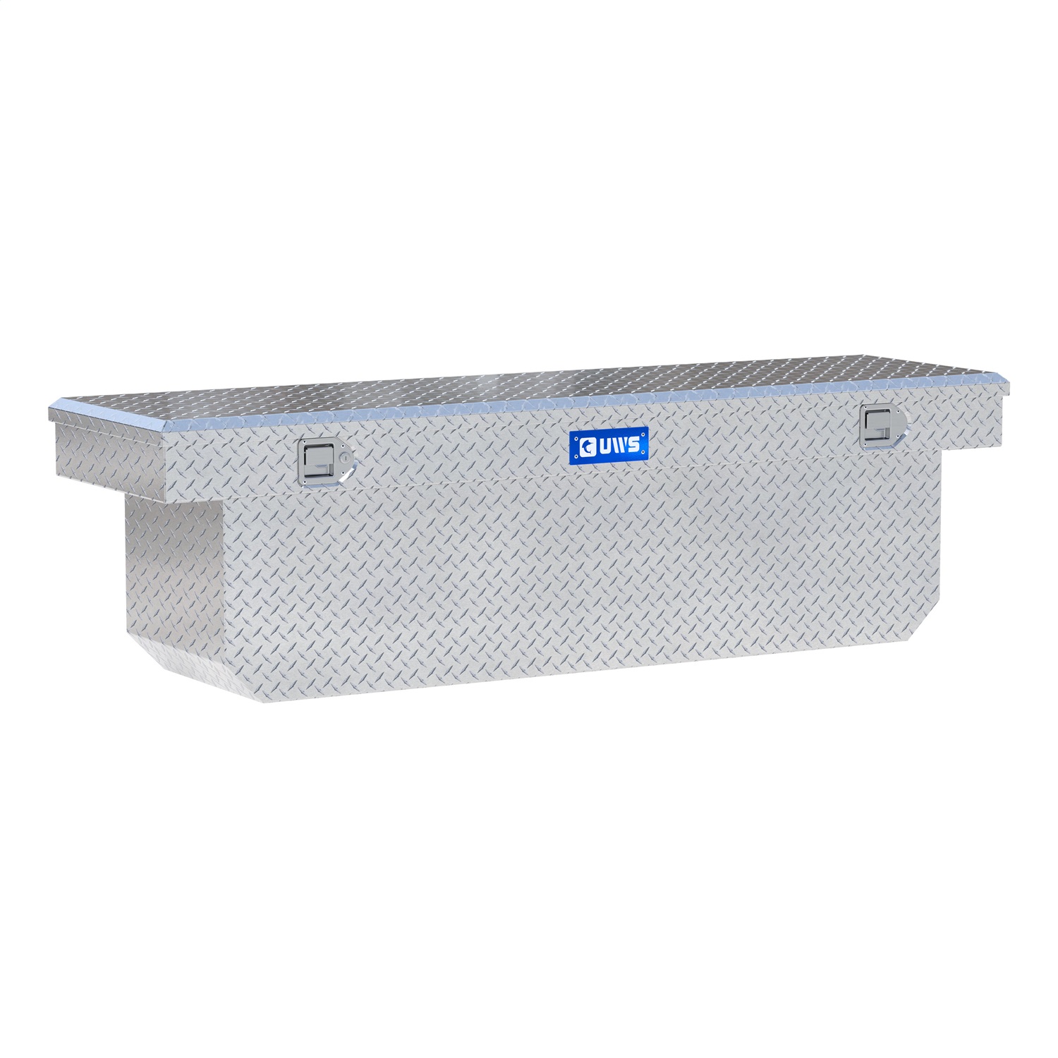 UWS TBSD-72-A Bright Aluminum 72in. Deep Angled Crossover Truck Tool Box