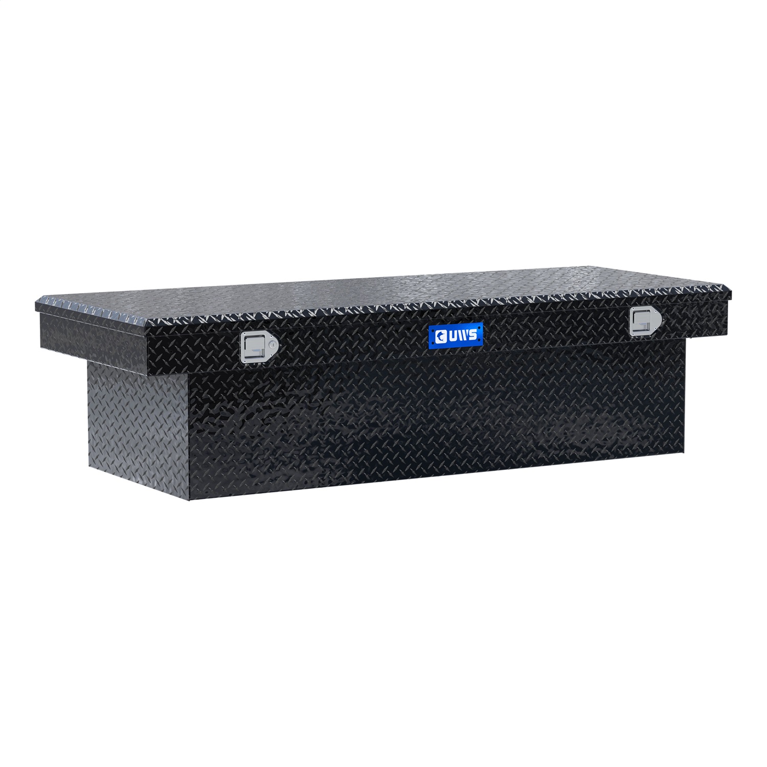 UWS TBSD-72-LBTA-B Gloss Black Aluminum 72in. Deep Extra-Wide Crossover Truck Tool Box