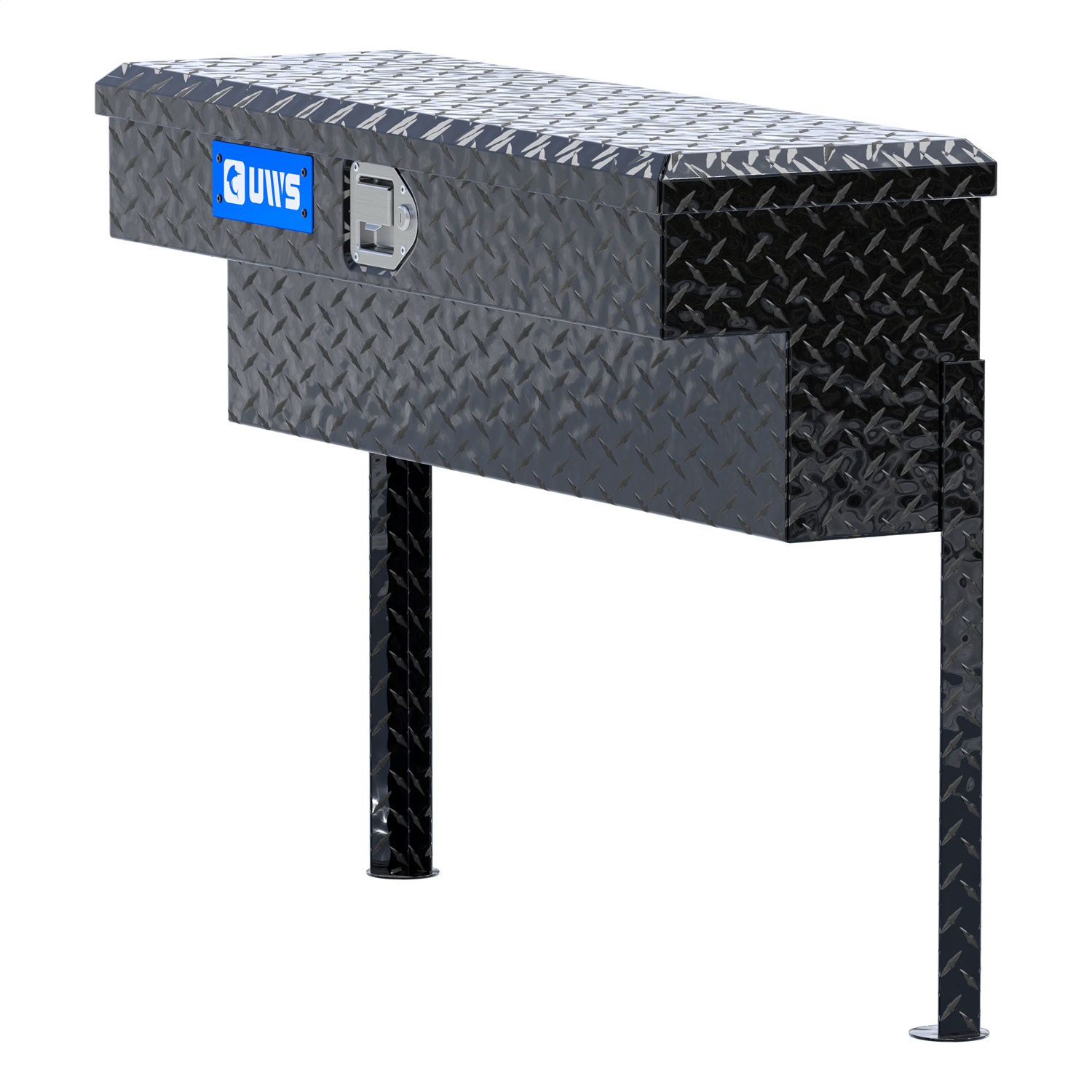 UWS TBSM-36-BLK Gloss Black Aluminum 36in. Truck Side Tool Box (LTL Shipping Only)