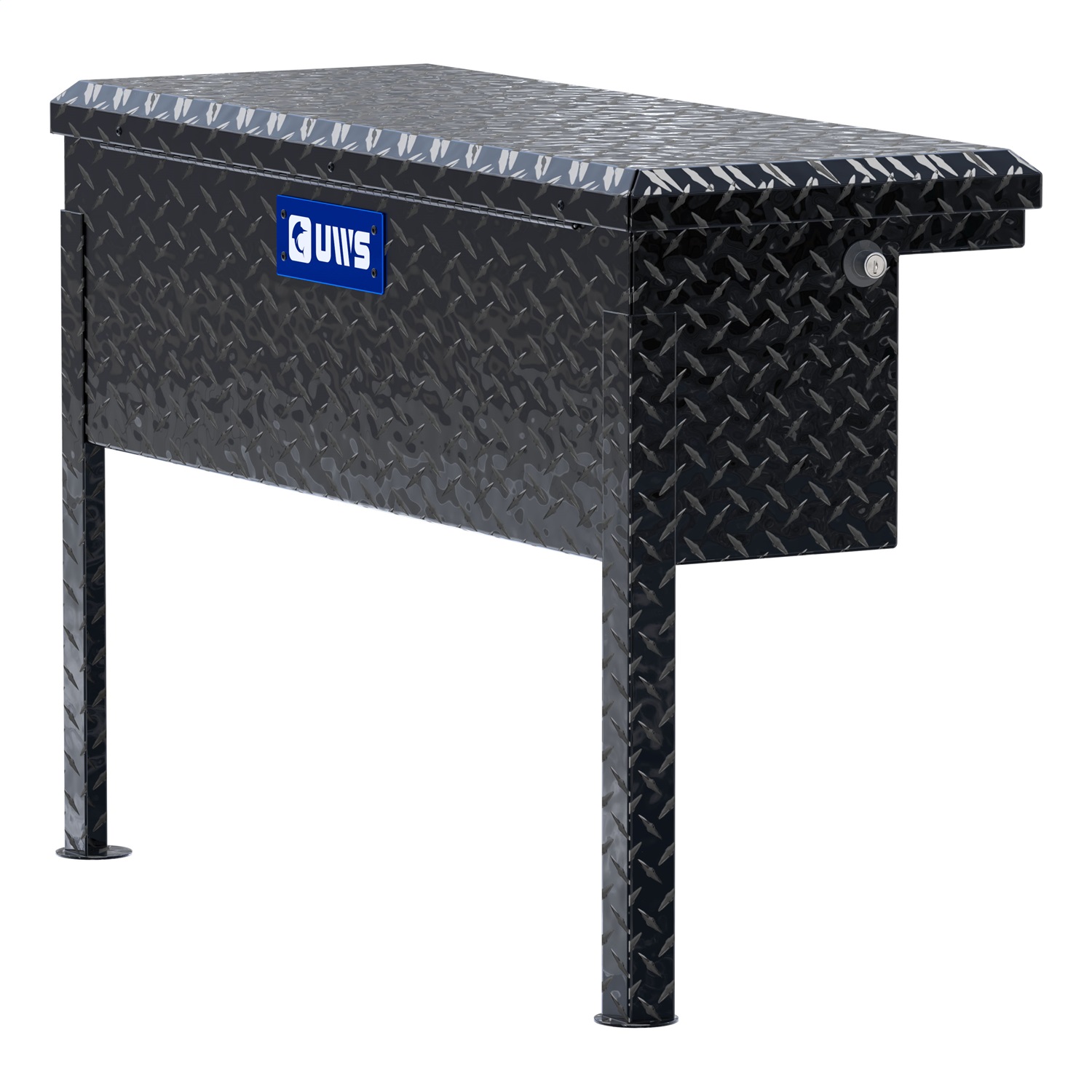 UWS TBSM-36-LP-BLK Gloss Black Aluminum 36in. Truck Side Tool Box; Low Profile (LTL Shipping Only)