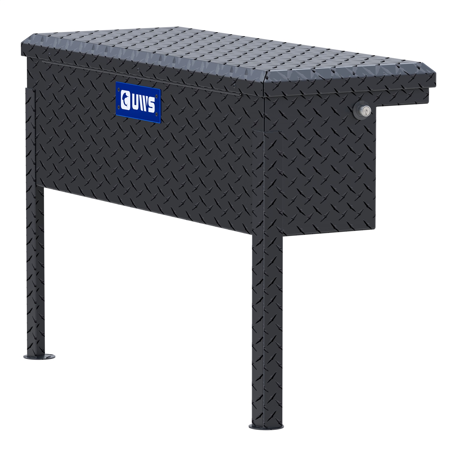 UWS TBSM-36-LP-MB Matte Black Aluminum 36in. Truck Side Tool Box; Low Profile (LTL Shipping Only)