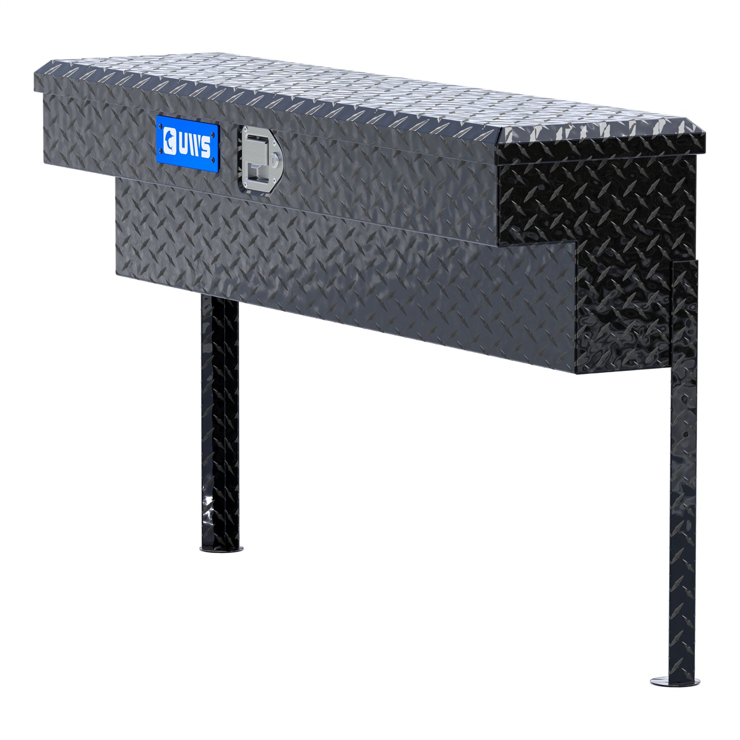 UWS TBSM-48-BLK Gloss Black Aluminum 48in. Truck Side Tool Box (LTL Shipping Only)