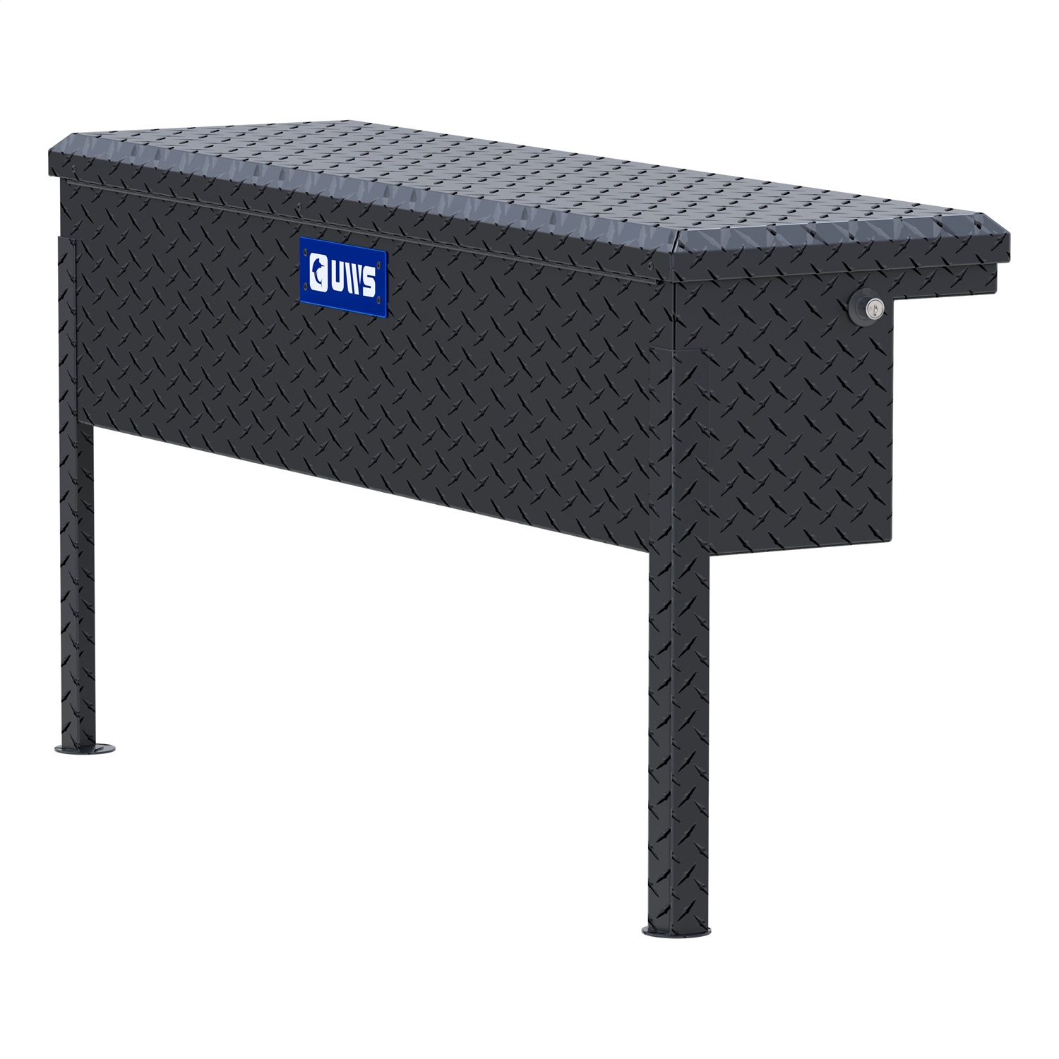 UWS TBSM-48-LP-MB Matte Black Aluminum 48in. Truck Side Tool Box; Low Profile (LTL Shipping Only)