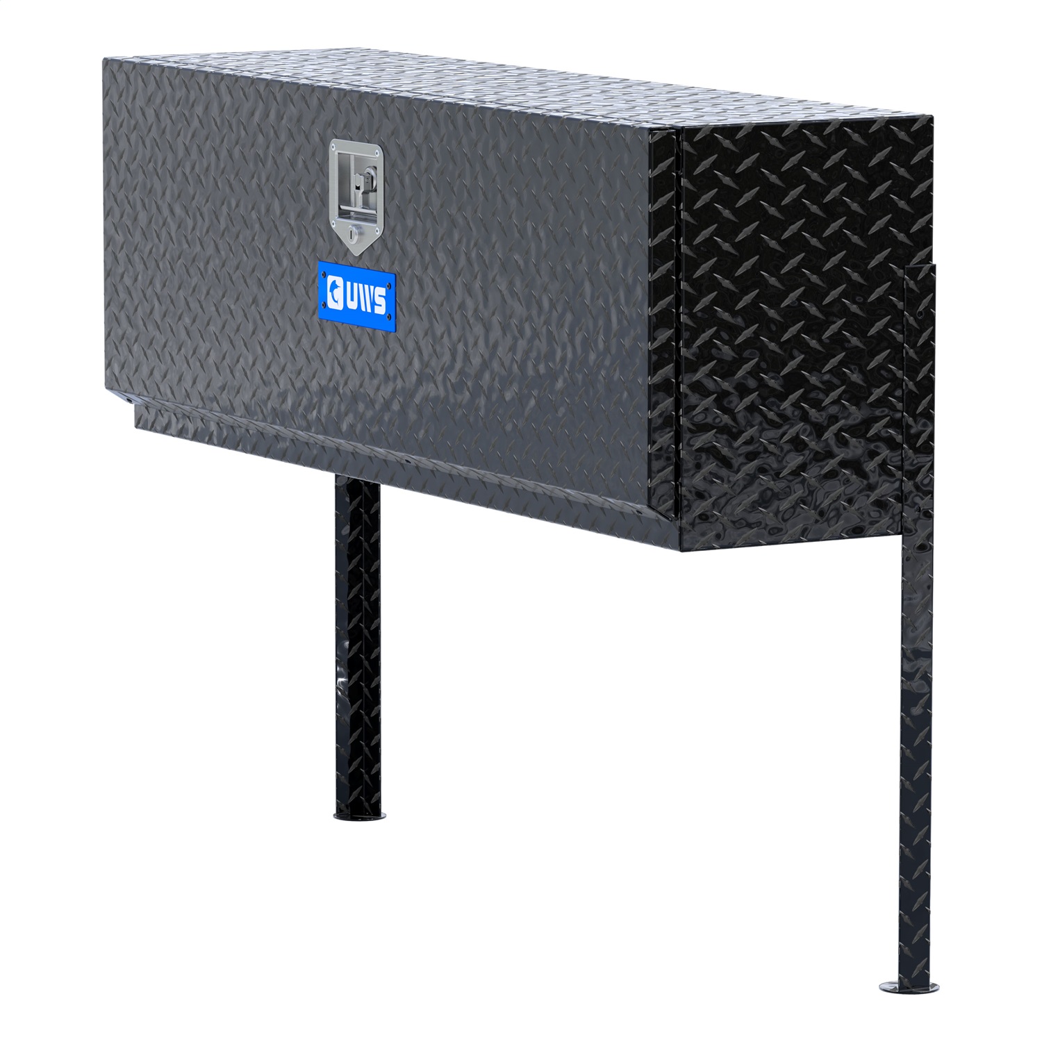 UWS TBTS-48-BLK Gloss Black Aluminum 48in. Single-Door Topside Truck Tool Box (LTL Shipping Only