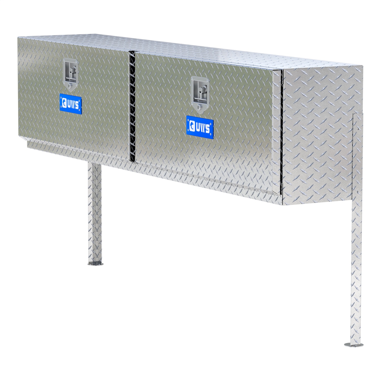 UWS TBTS-72 Bright Aluminum 72in. Double-Door Topside Truck Tool Box (LTL Shipping Only)