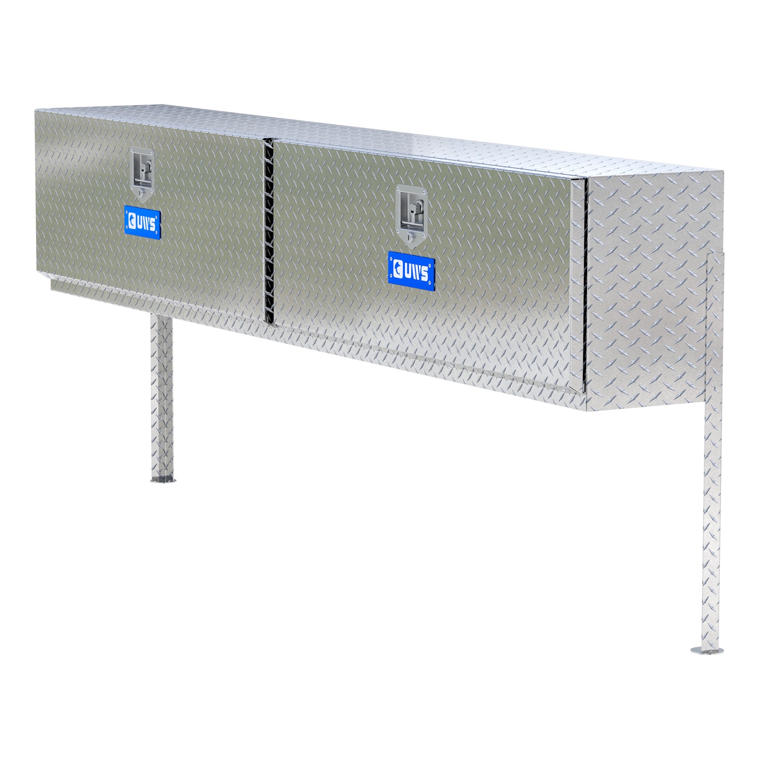 UWS TBTS-90 Bright Aluminum 90in. Double-Door Topside Truck Tool Box