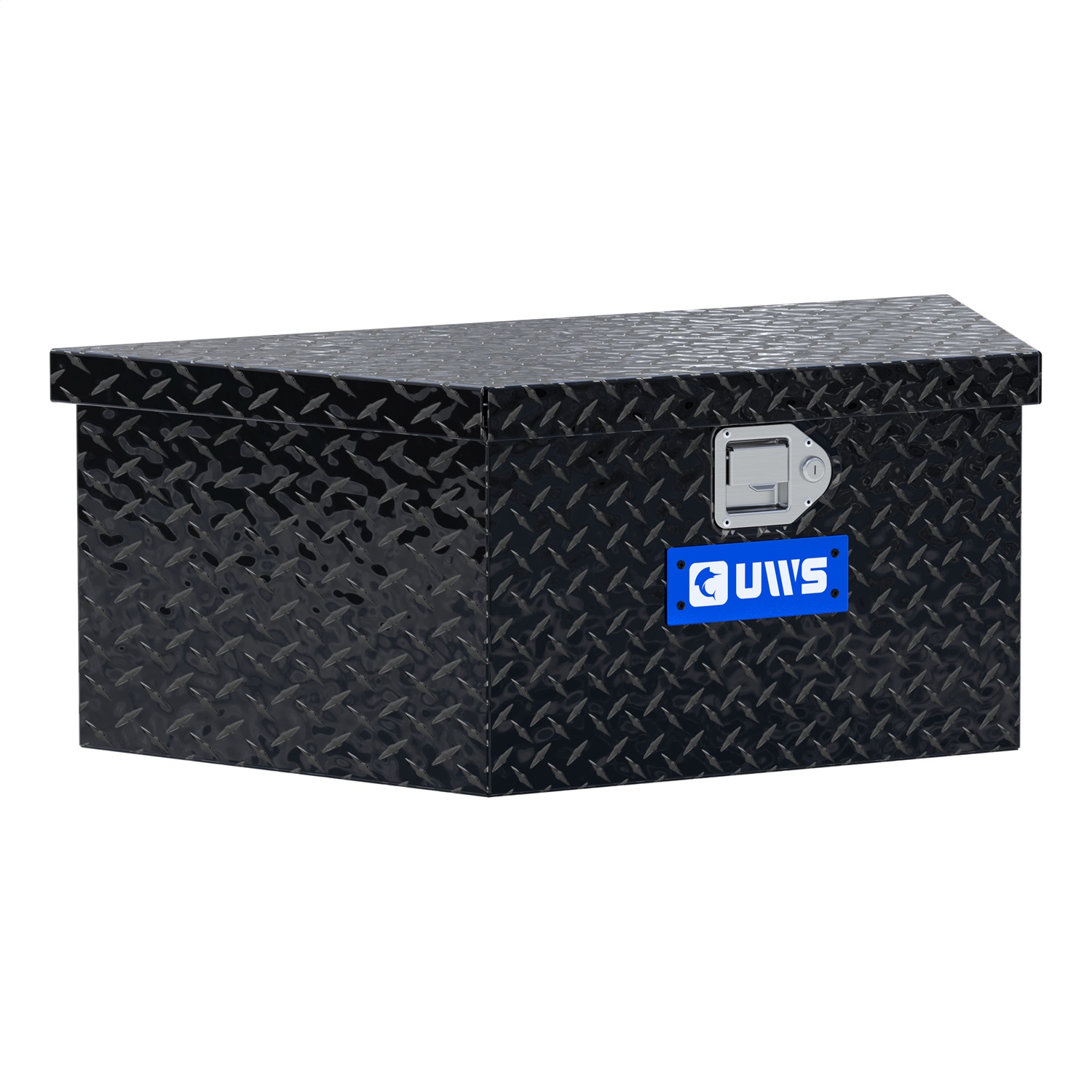 UWS TBV-34-LP-BLK Gloss Black Aluminum 34in. Trailer Tongue Box with Low Profile (LTL Shipping Onl
