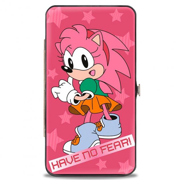 SONIC CLASSIC Hinged Wallet - Amy Pose HAVE NO FEAR!/Stars Pinks