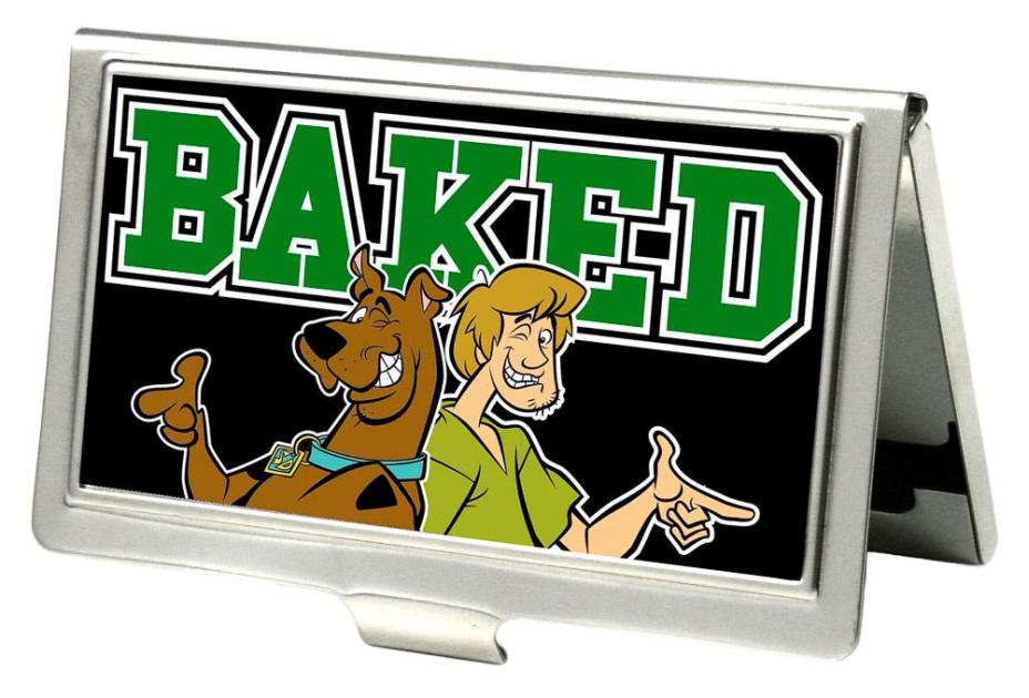 Business Card Holder - SMALL - Scooby & Shaggy BAKED FCG Black/Green