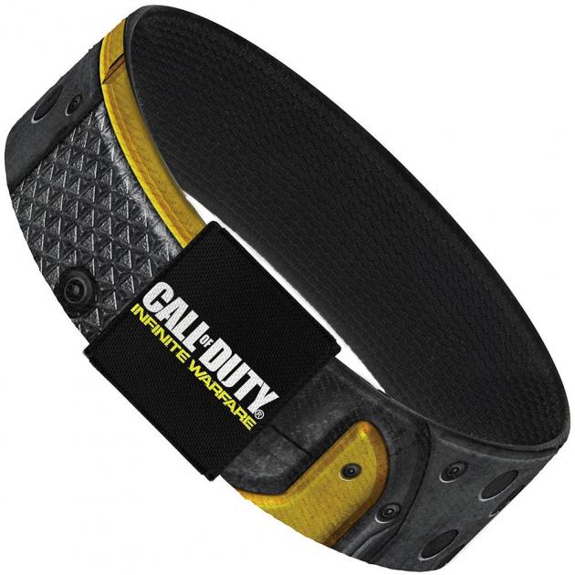 Elastic Bracelet - 1.0" - CALL OF DUTY-INFINITE WARFARE Armor Pattern1 Gray/Yellow