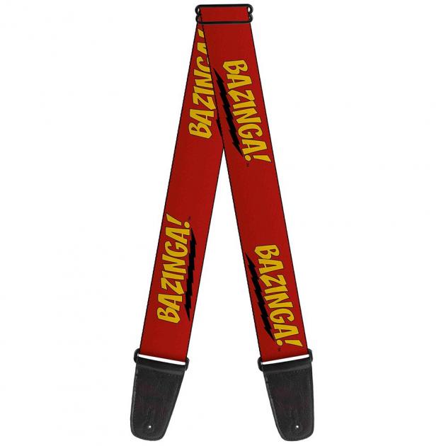 Guitar Strap - BAZINGA! Red/Gold/Black