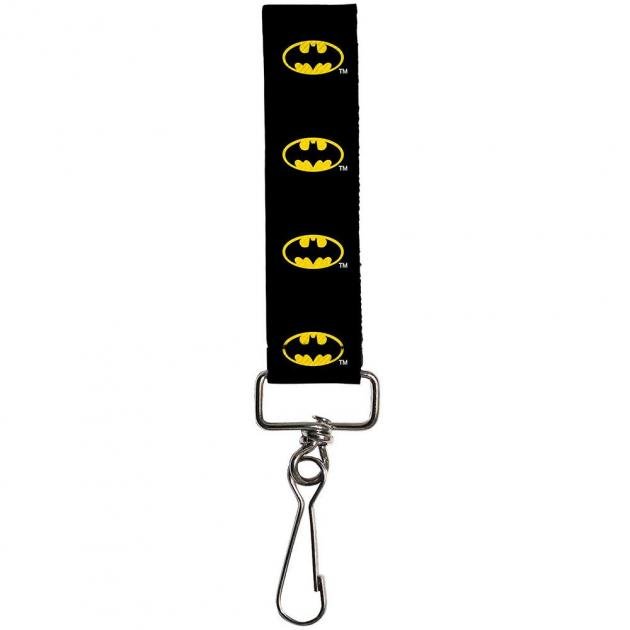 Key Fob - 1.0" - Batman Shield Black/Yellow