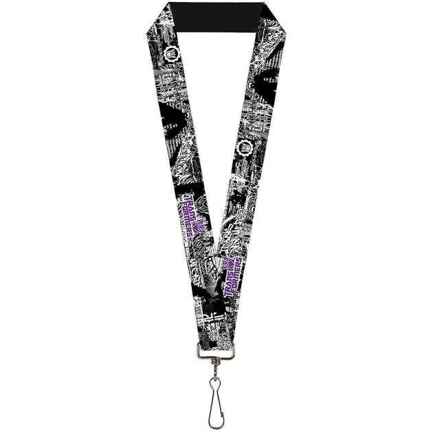 Lanyard - 1.0" - Transformers Decepticon Tag Black/White/Purple