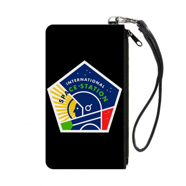 Canvas Zipper Wallet - SMALL - INTERNATIONAL SPACE STATION Pentagon Black/White/Multi Color
