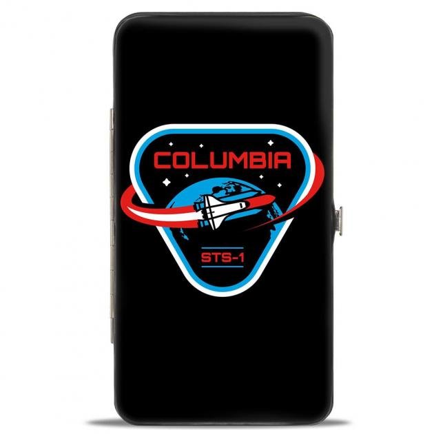 Hinged Wallet - COLUMBIA STS-1 Space Shuttle Black/White/Blues/Red