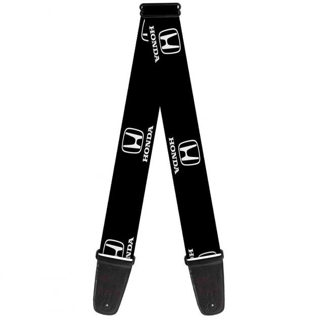Guitar Strap - Honda Logo Black/White