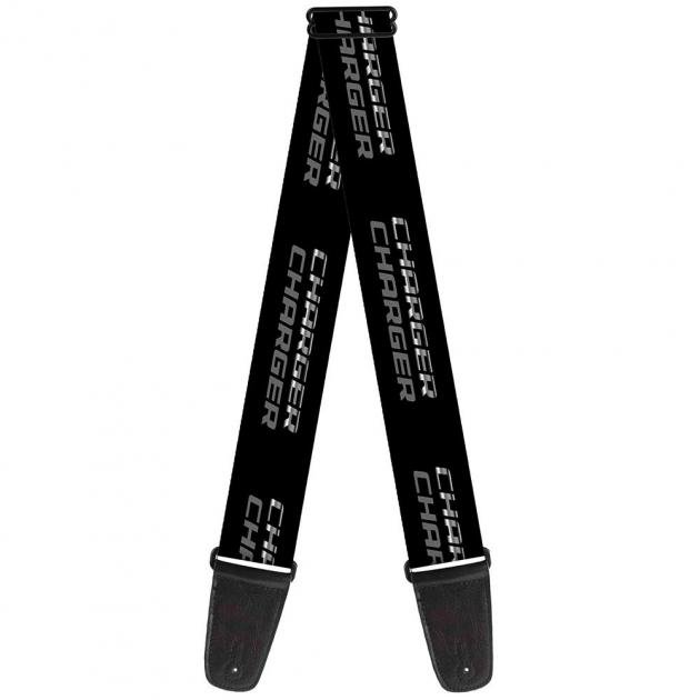 Guitar Strap - CHARGER Double Repeat Black/Gray