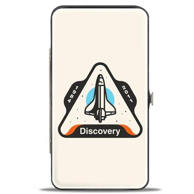 Hinged Wallet - SPACE SHUTTLE DISCOVERY 1984-2011 Space Shuttle White/Gray/Blue/Orange