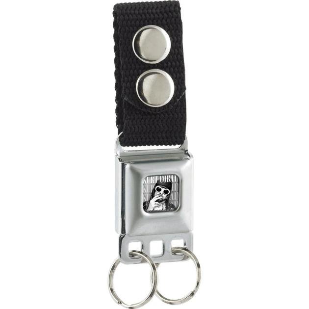 Keychain - KURT COBAIN Smoking Full Color Black/Grays/White