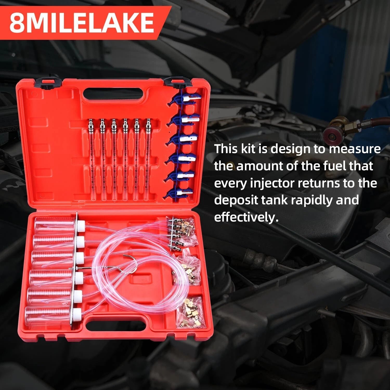 6 Cylinder Diesel Injector Flow Meter Tester Kit for Common Rail Vehicles