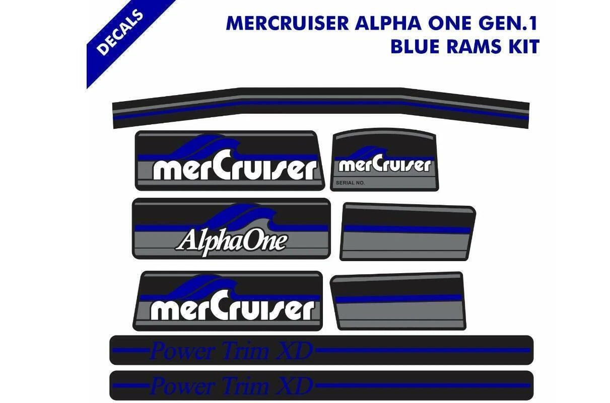 Decals Sticker for MerCruiser Alpha One Gen 1 Outboard (37-13682A90)
