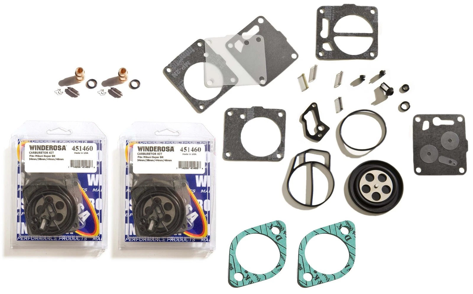 Twin Carburetor Rebuild Kit for Sea Doo XP (1991–1993) - Base Gasket, Needle Seat
