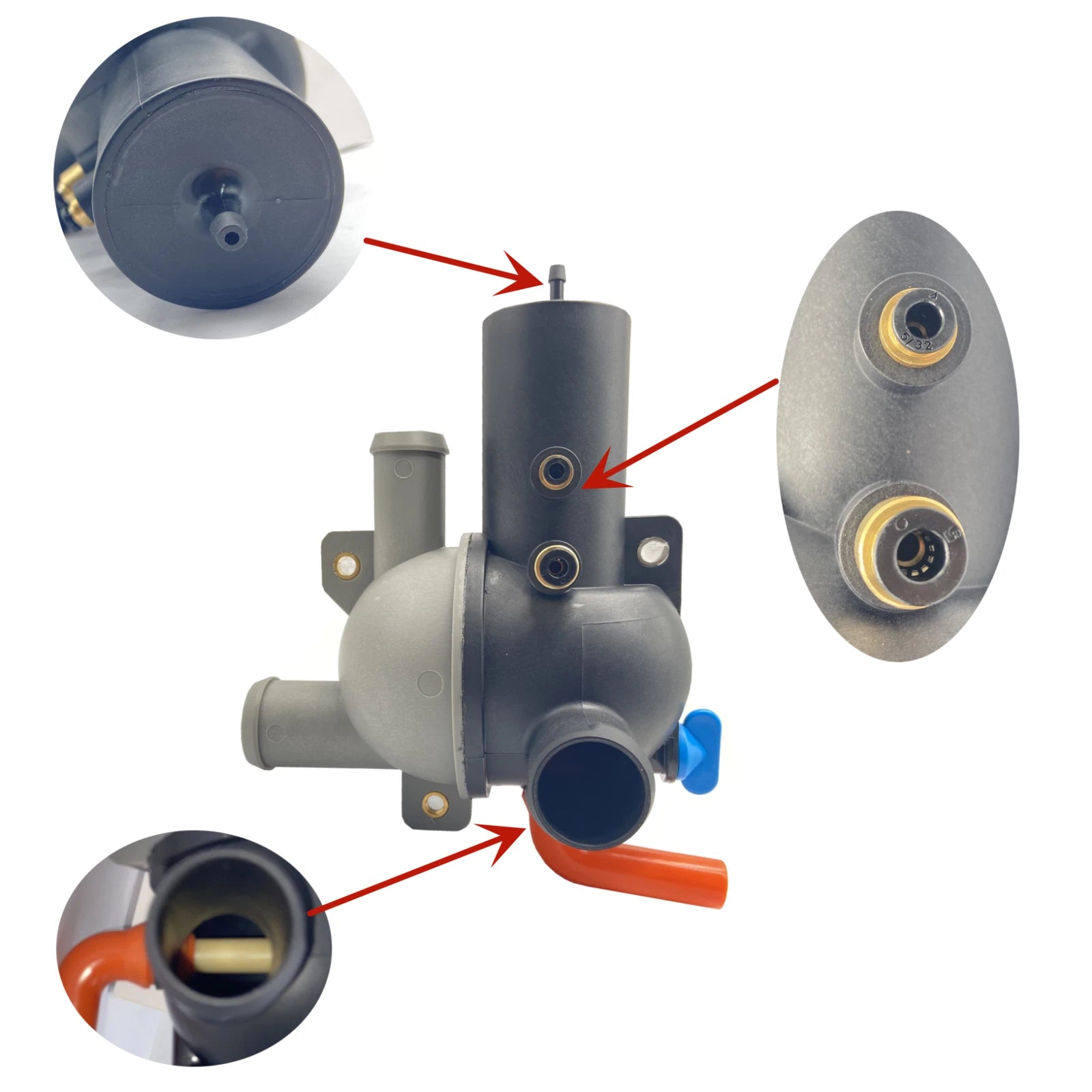 Water Distribution Housing with Air Hose for Mercury MerCruiser (863444T2)