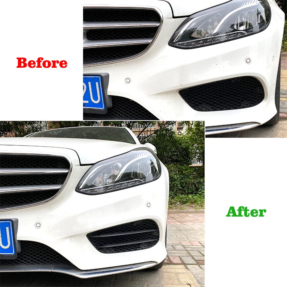 Pair Front Bumper Fog Lamp Grille for Mercedes-Benz E-Class W212 (2013–2015)