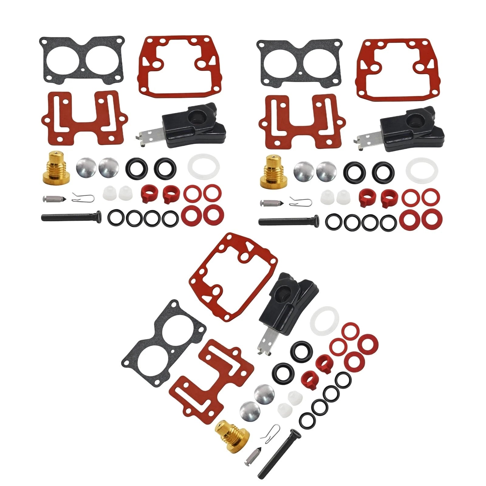 3X Carburetor Kit for Johnson/Evinrude Outboard (383906, 390055, 392550, 398526, 0439076)