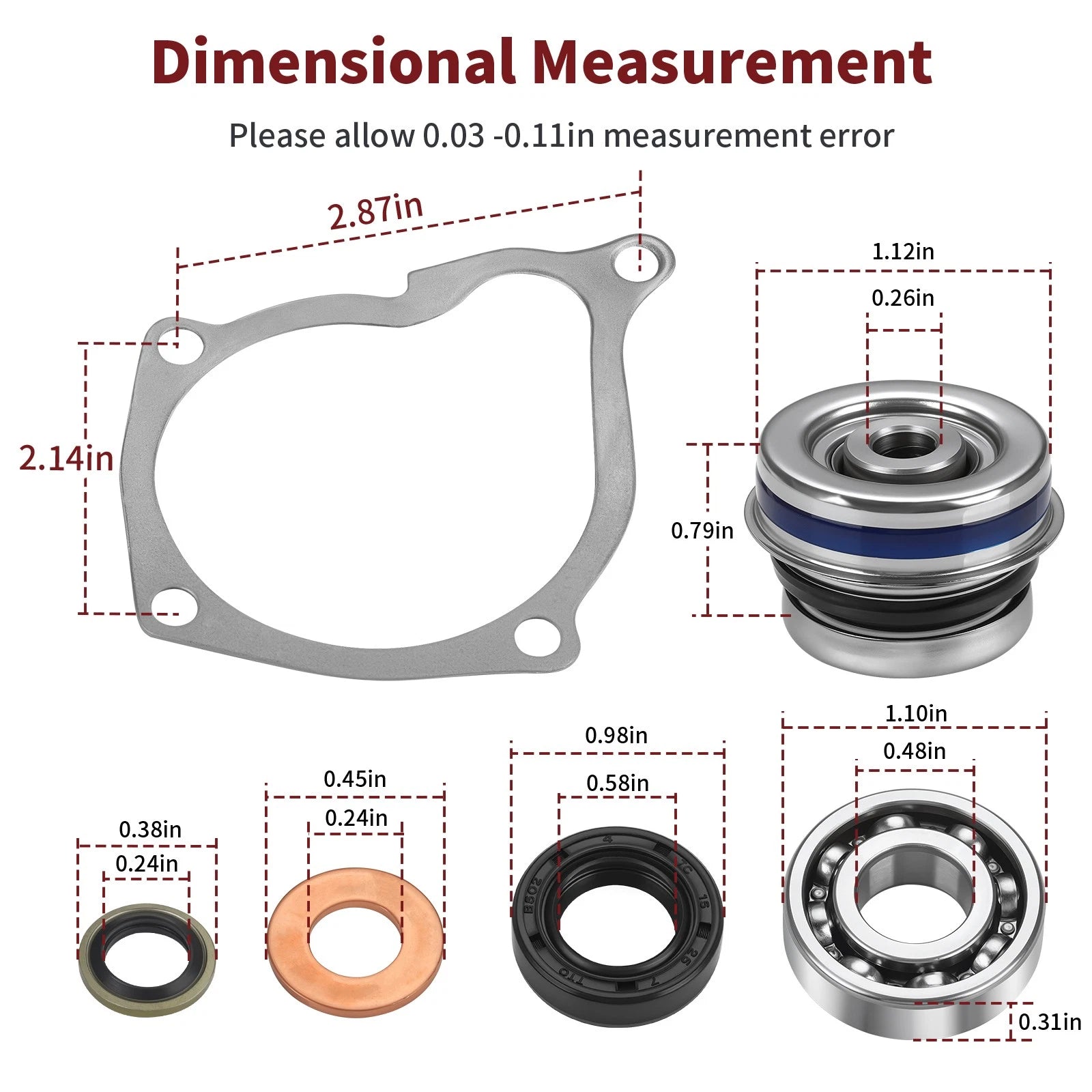Water Pump with Seal Rebuild Kit for Polaris Sportsman 400 450 500 ATP 500 (2000–2014) 3084837