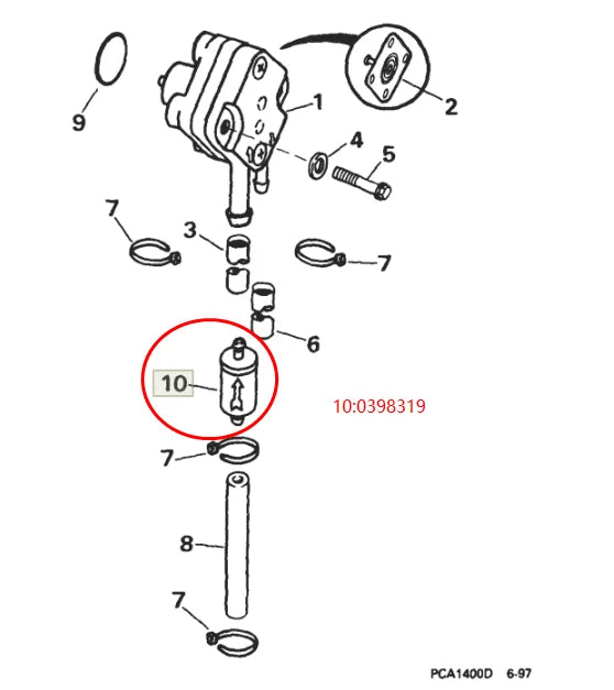 Fuel Filter for Johnson Evinrude 120-300 HP (360941, 398319, 435918)
