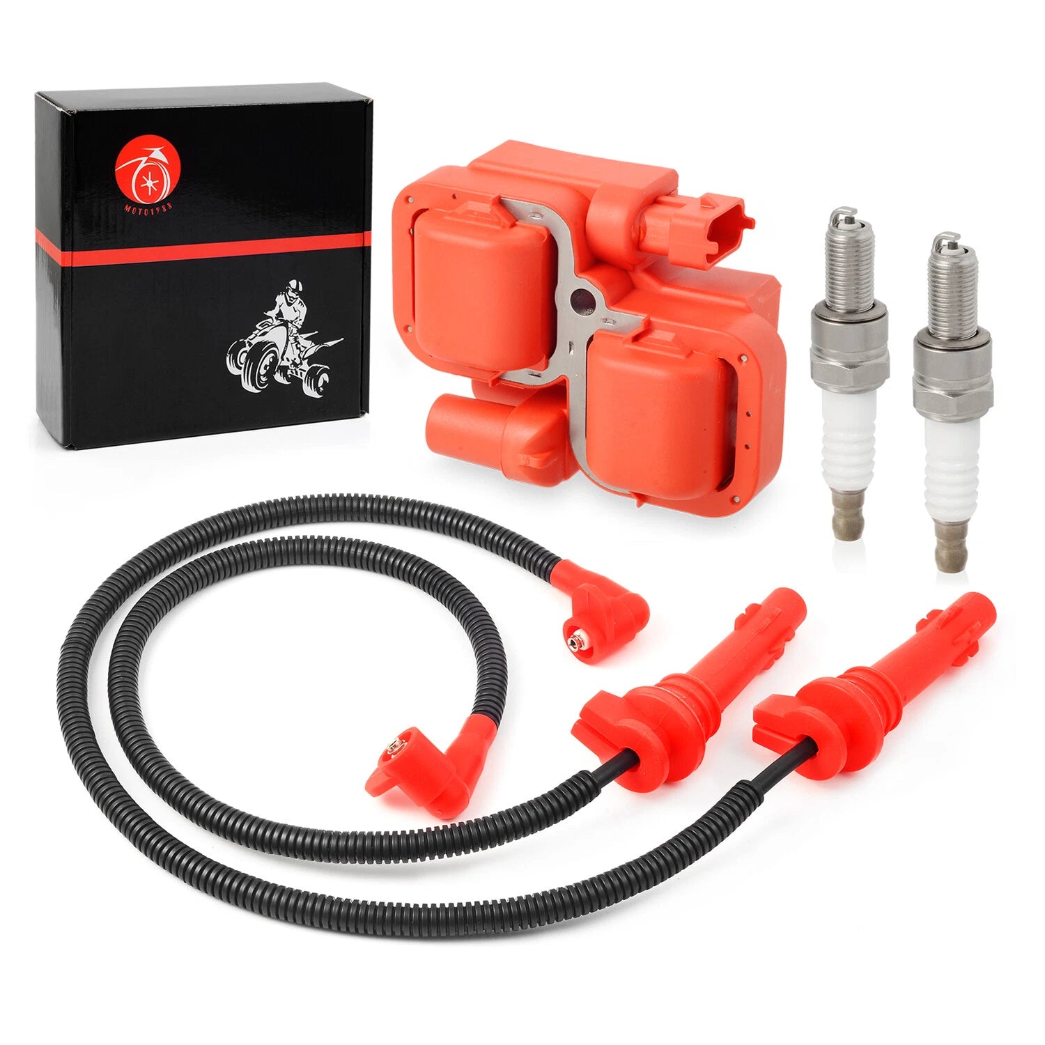 Ignition Coil Spark Plug & Wire Cap for Polaris RZR XP 900 (2011–2014)