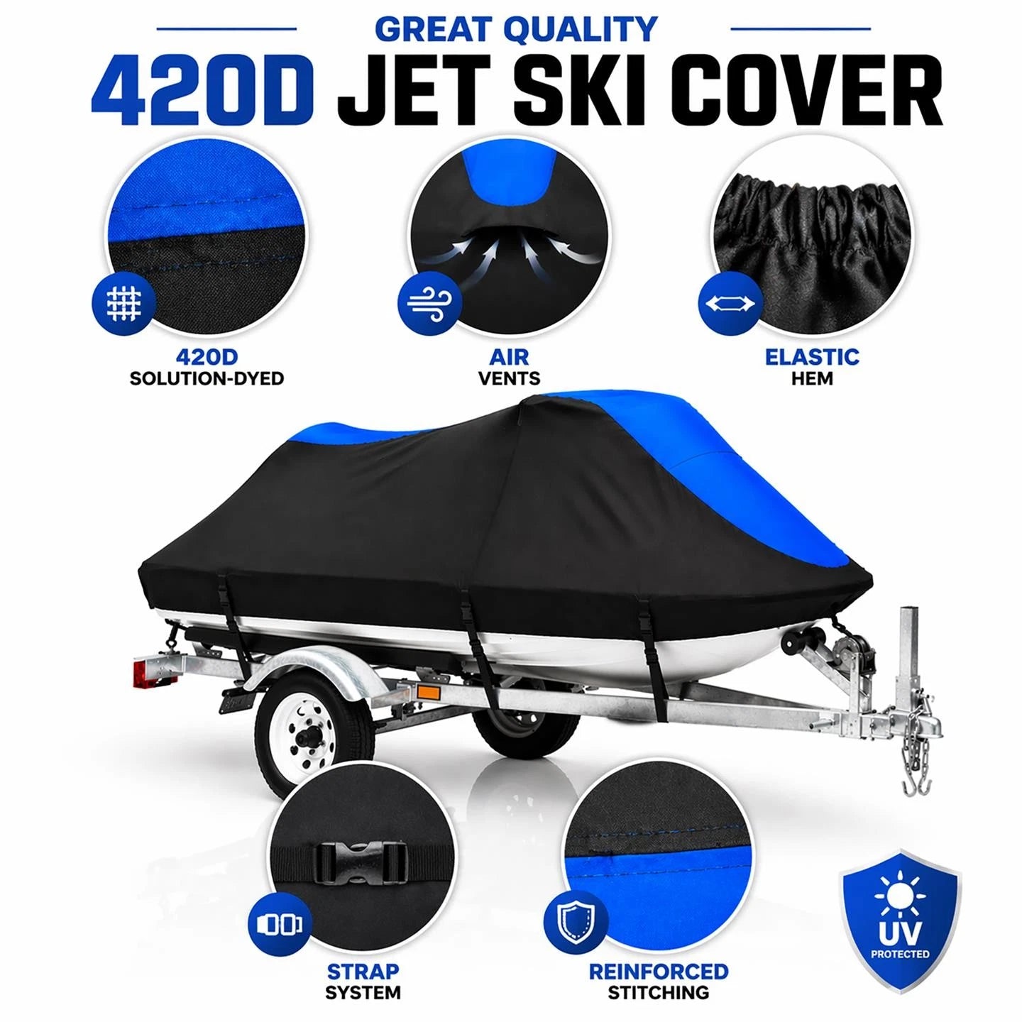 Jet Ski Cover for Sea Doo GT GTS GTX GTI (1991–2005) 420D