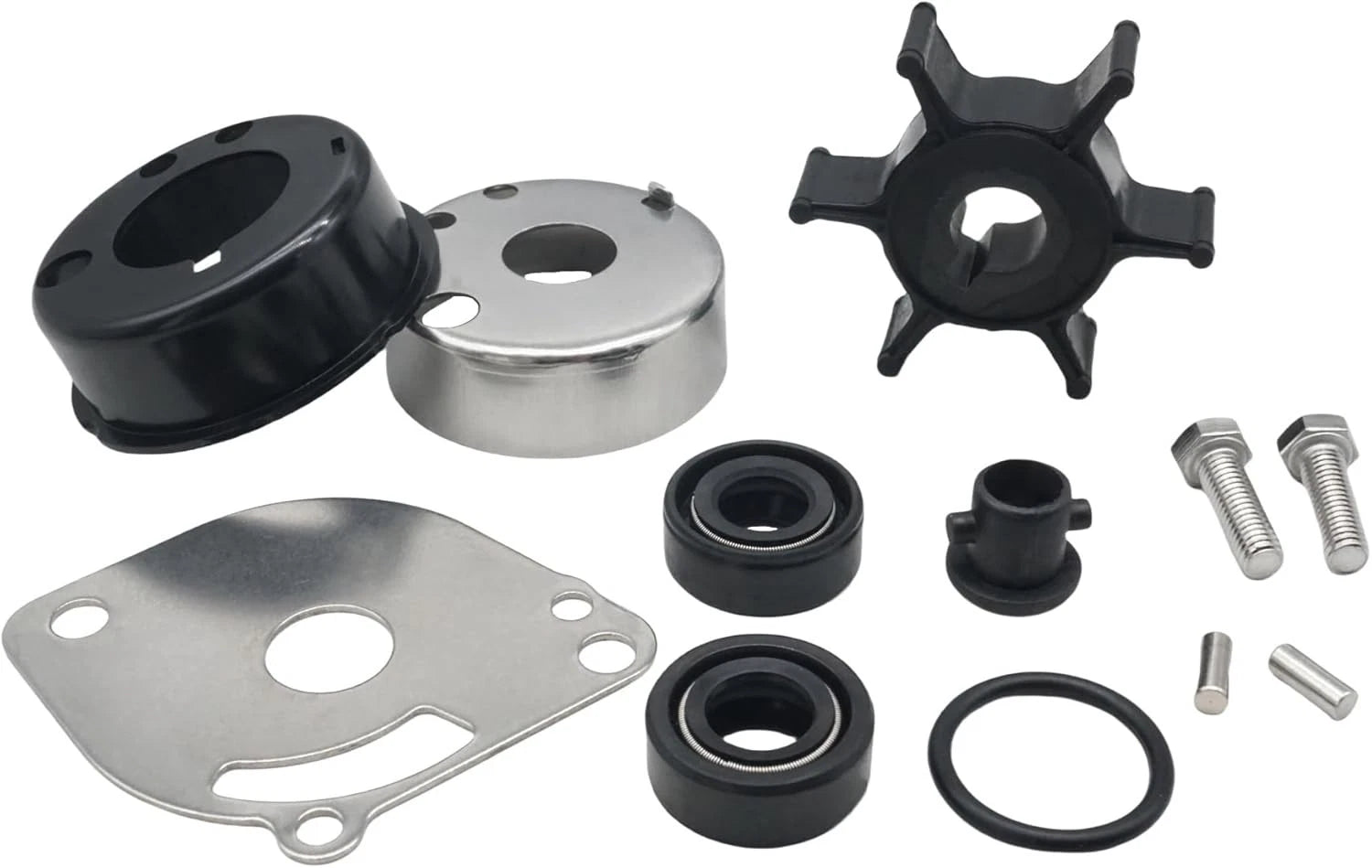Water Pump Impeller Kit for Yamaha 2MSH 2HP 2T (6GD-W0078-00, 6A1-W0078)