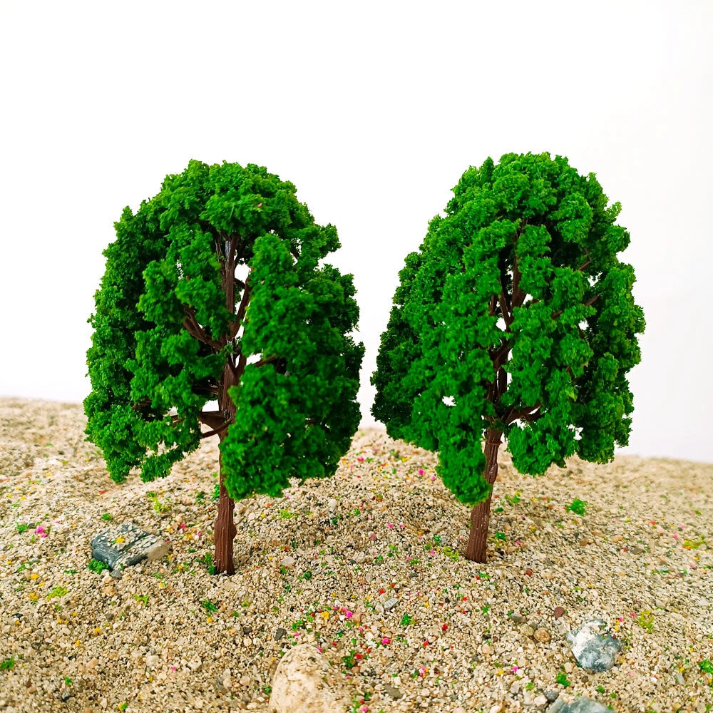 10pcs 2.36" Model Trees for Train Railway Park Wargame Landscape