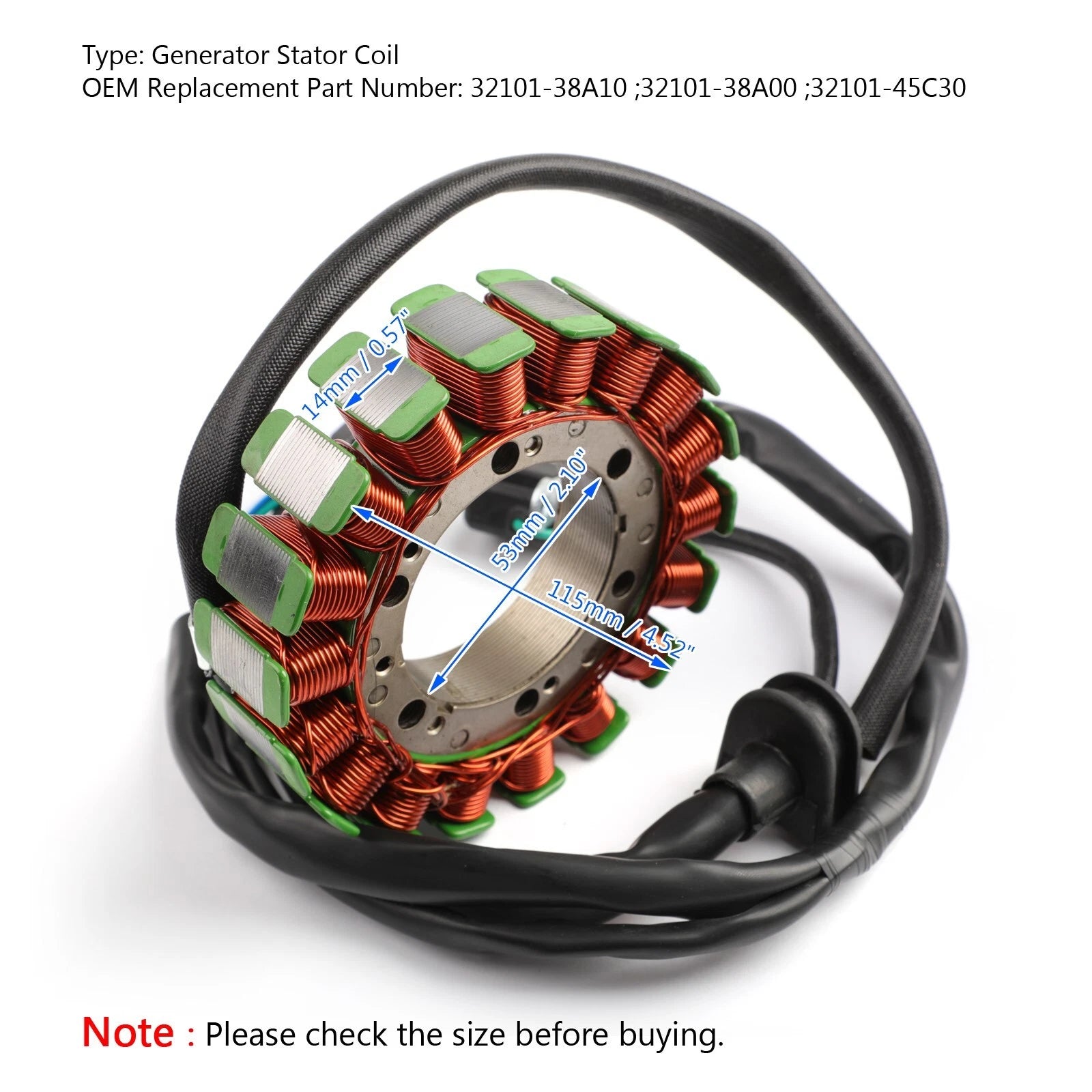 Magneto Generator Stator Coil for Suzuki VS600 VS750 VS800 VX800 (1997)