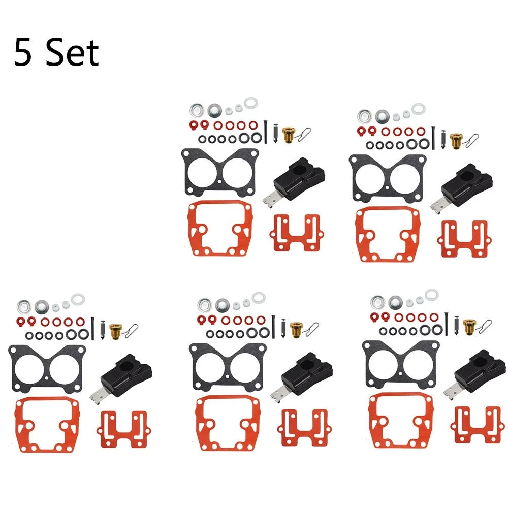 Set of 5 Carburetor Repair Kits for Johnson Evinrude V4 (85–140HP)