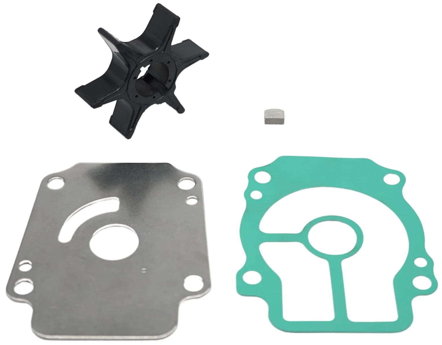 Outboard Water Pump Impeller & Plate for Suzuki 4-S (17461-94L00, 17471-94L20)