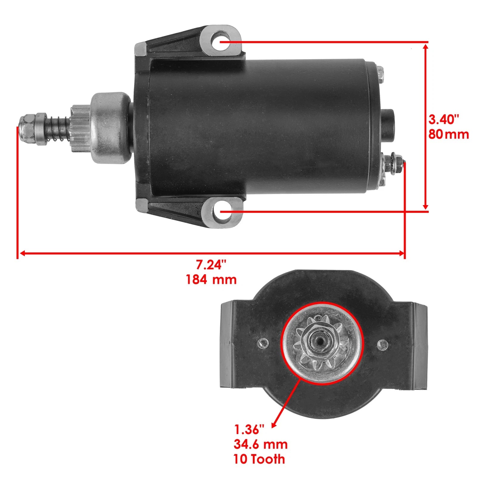 Outboard Starter for Mercury Mariner 9.9 15 18 20 25 Hp