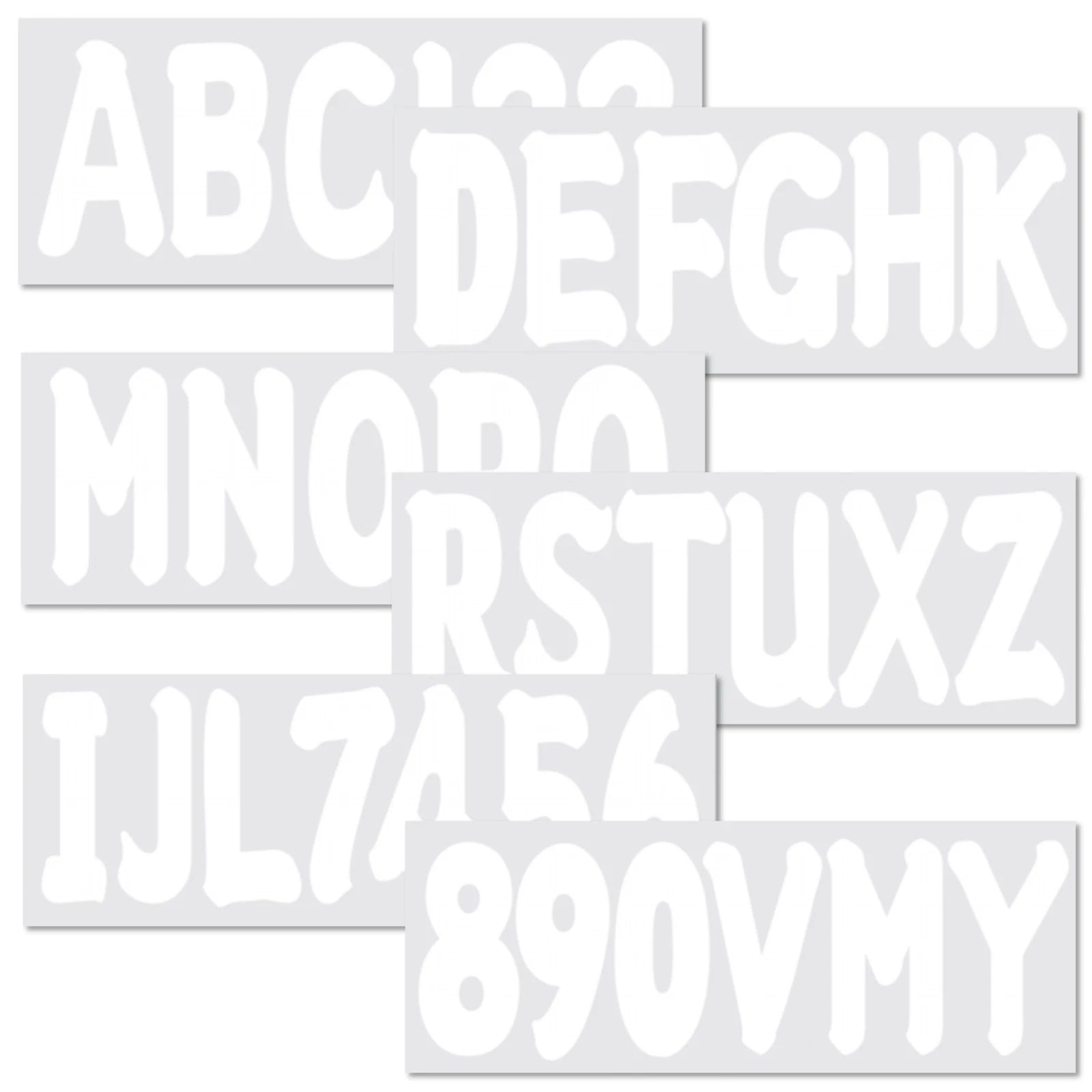 Set of 4 Registration Letter and Number Kit A-Z 0-9 for Vehicles
