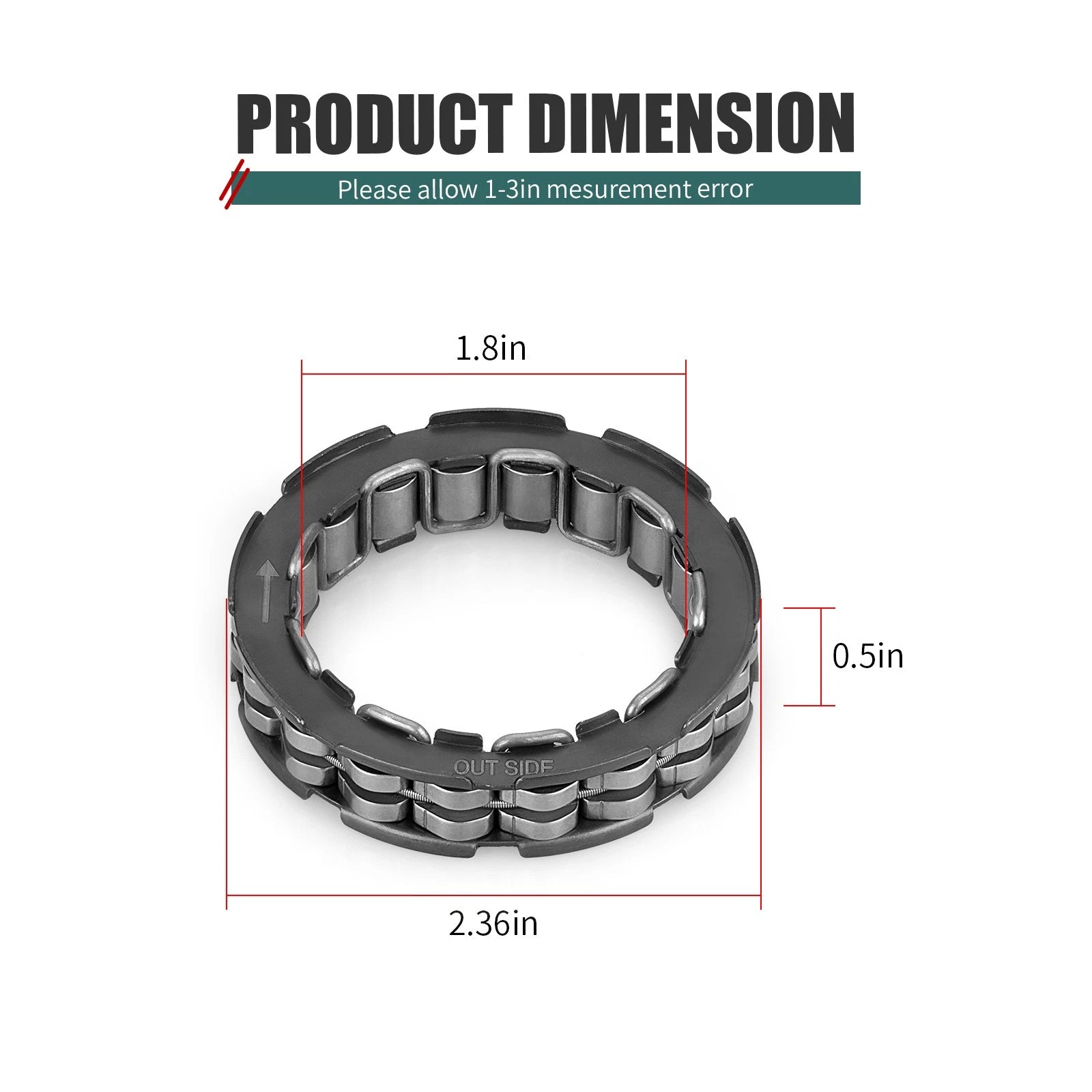 Clutch Hub One Way Bearing 4SH-16664-00-00 for Yamaha Grizzly 500 Rhino 660 700 (2002–2014)