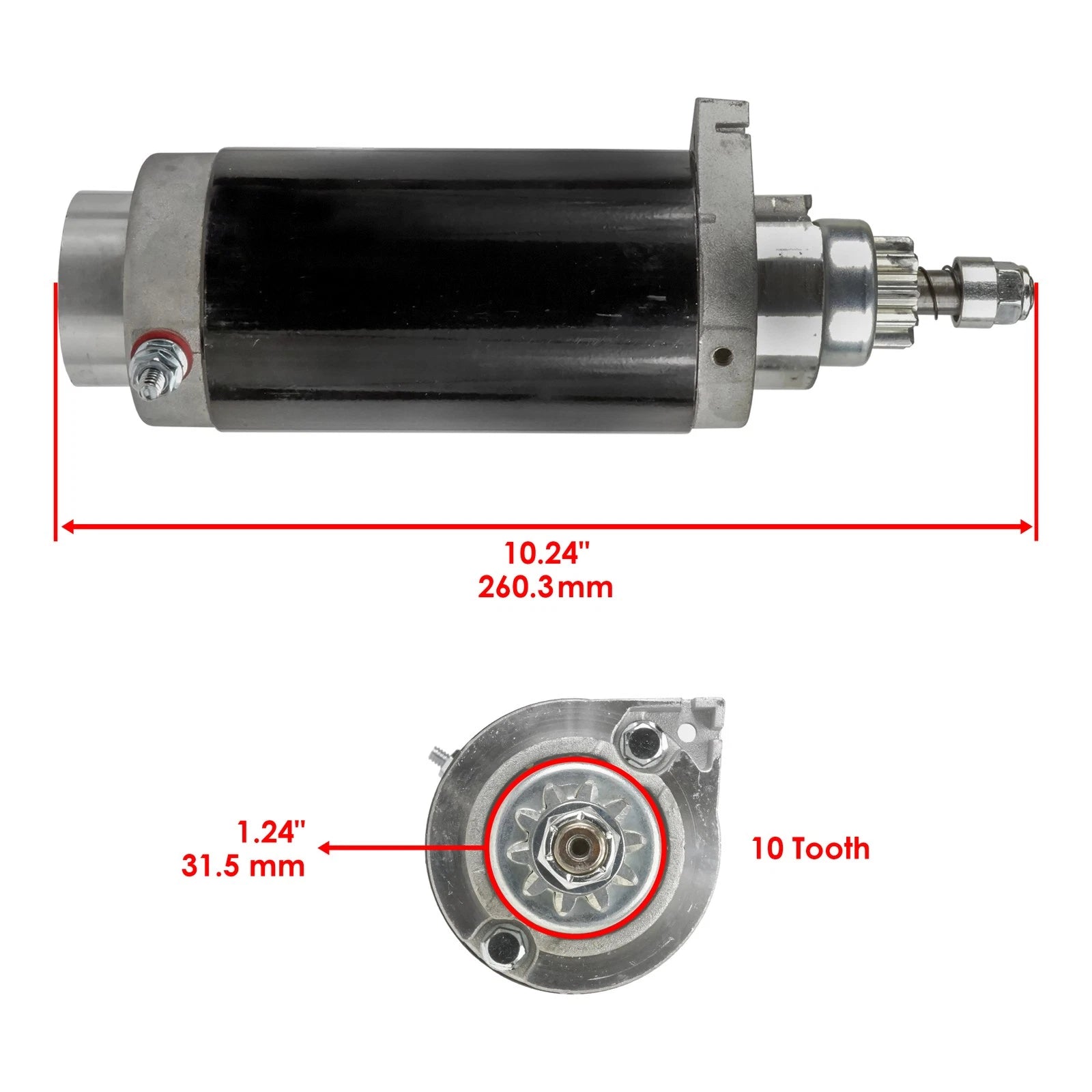 Starter for Mercury 80Hp 80E 80El 80Elo 80Elpt 80Elpto (1979–1983, 1987–1989)