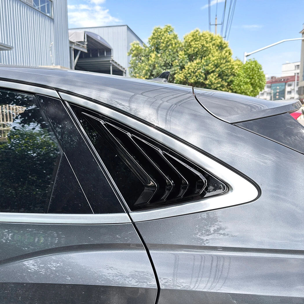 Rear Window Quarter Vent Louver Covers Gloss Black for Audi Q3 Sportback (2019–2024)