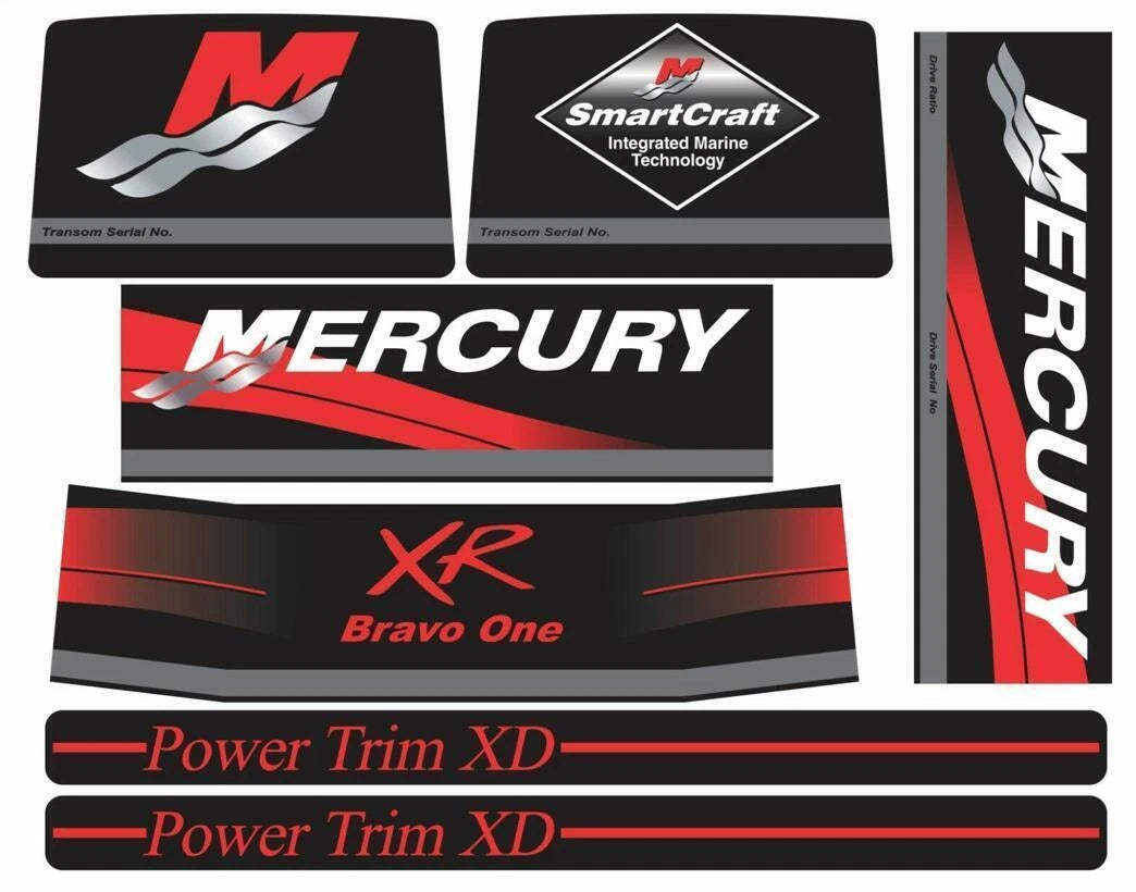 Bravo One XR Sticker Set for Mercruiser (Year Not Specified)